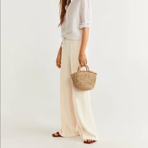 SOLD💰 MANGO Cream Wide Leg Pants